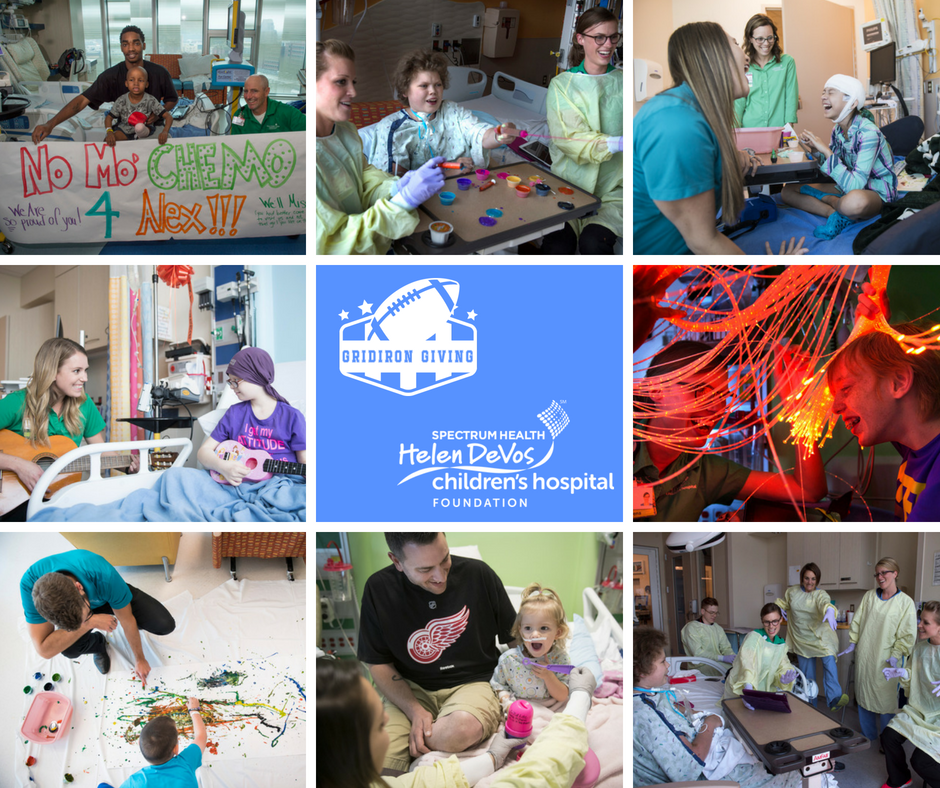 gridiron_giving's tweet photo. The @devoschildrens Child Life program is just one of the many programs that your support of Gridiron Giving is helping. From splattering syringes to animals galloping on walls, the team of child life experts paint pediatric hospital rooms with laughter and fun. https://t.co/eoduKjEzdt