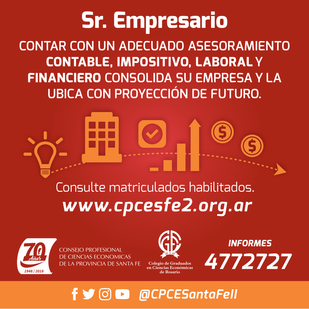 CPCESantaFeII's tweet image. #Institucional: Sr. Empresario.
👉 Para un adecuado #asesoramiento contable, impositivo, laboral y financiero ➡ Consulte matriculados habilitados.
🌏 cpcesfe2.org.ar / Informes: 📞 341 4772727