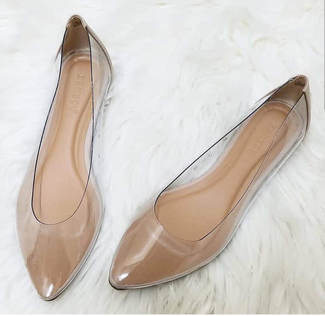 perspex flat shoes