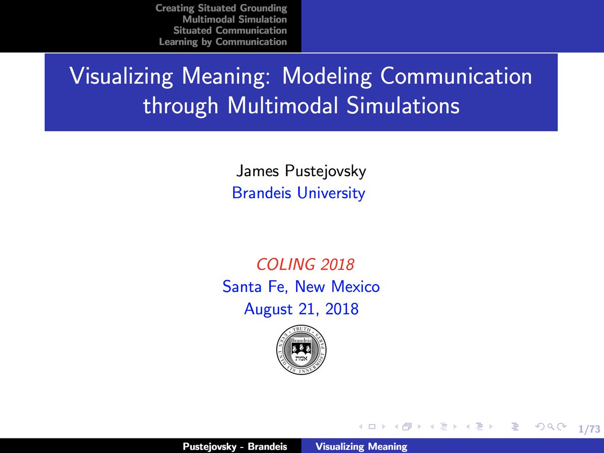 coling2018's tweet photo. James Pustejovsky's keynote slides are now available through the #COLING2018 website: https://t.co/5trovZqszr https://t.co/S7oAfsQGsV