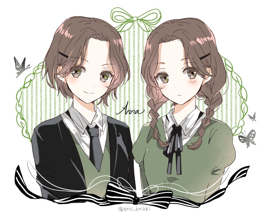 カプチーノ Sur Twitter リクのボーイッシュなショートヘアアンナ とアンナちゃん Eric Nikki 人狼ジャッジメントイラスト