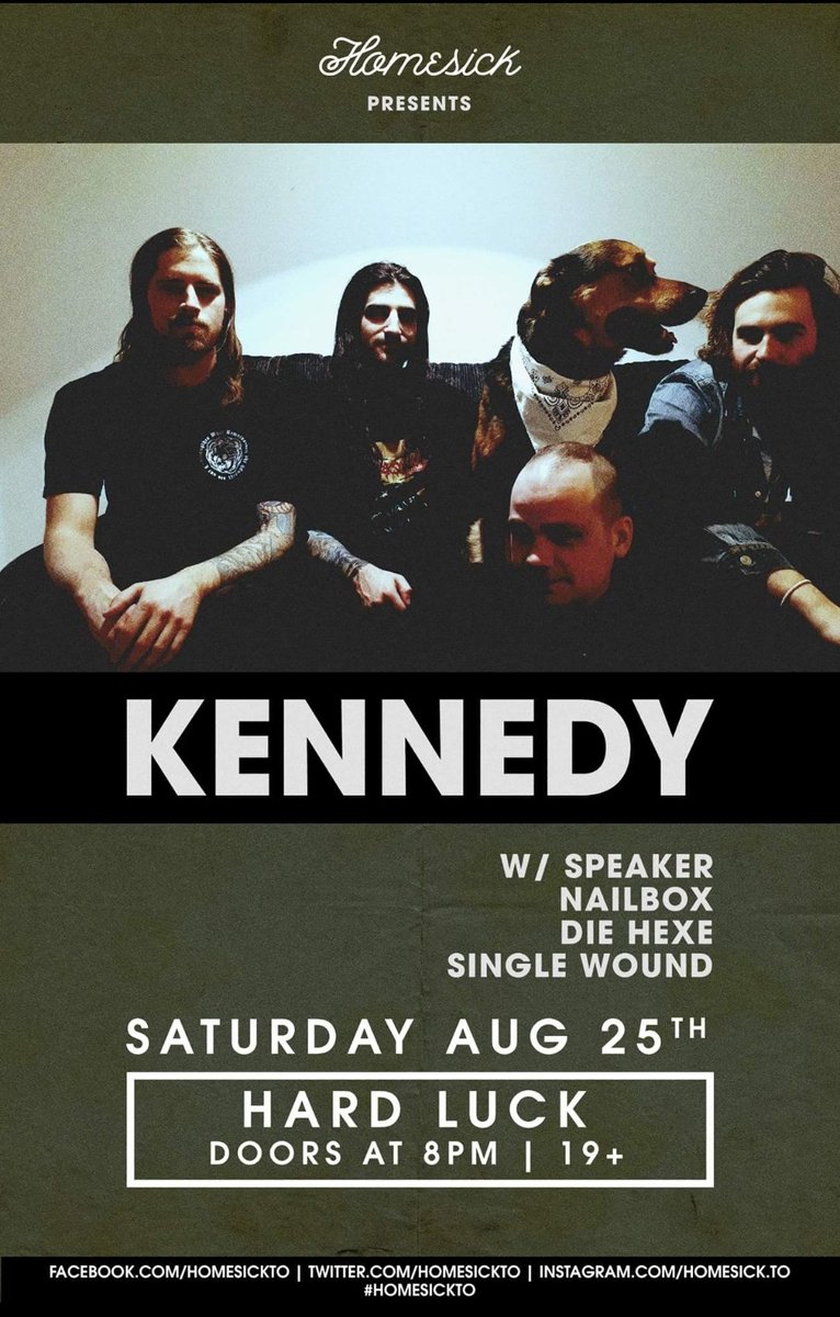 Tmrw we're ripping a gig with @nailboxhc <a href="/diehexeband/">Die Hexe</a> <a href="/speakercrew/">SPEAKER</a> and @KennedyBand really stoked for this one 😁