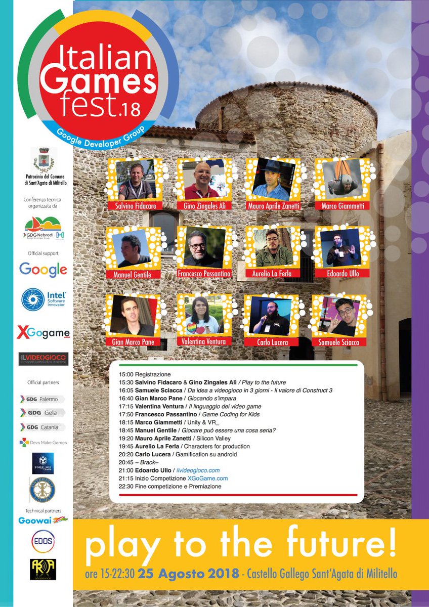 fidacaro's tweet photo. Programma #GameFest18 #GDG @XGogame @IlVideogiococom https://t.co/iSPEv4jGH3