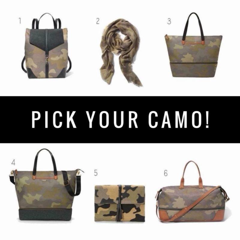 StellaDotbySte1's tweet photo. Crazy for #camo? Check out these camo faves! 

Shop here⬇️
https://t.co/UK4oScHYT6

#camouflage #stelladot #stellastyle #momlife #bags #handbags #sdjoy #trunkshow #trendy #styleclub #mynewobsession https://t.co/Rni1YwTzlS