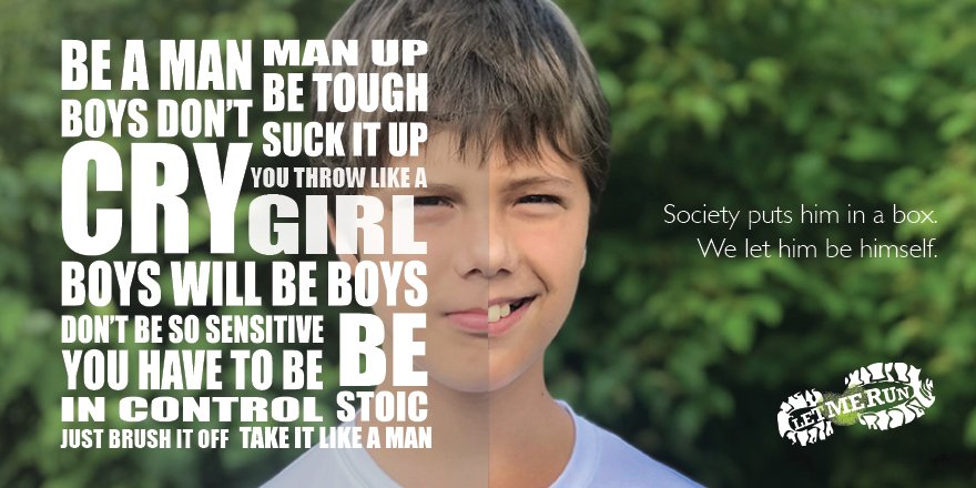 LMRBoys's tweet image. Society's ideas about masculinity can put a mask on our boys. Let Me Run is working to remove the mask to let our boys be the truest versions of themselves.
What are you doing to remove the mask?
#removethemask #healthymasculinity