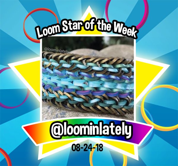 RainbowLoom's tweet photo. Congratulations to @loominlately you are Loom Star of the Week! We love the color combination on your pretty Zip Trail bracelet.
 Design and Tutorial by @mdl_looms
 #LSOW #RLStar https://t.co/t7pkMcYmwG