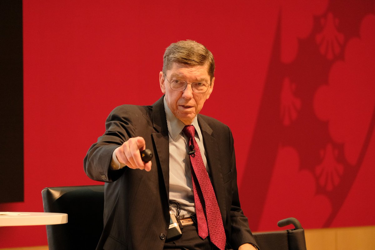 HBSExecEd's tweet photo. We are honored to welcome @claychristensen to our Global Alumni Leadership Summit for a presentation on “The Prosperity Paradox.” #HBSExecEdSummit https://t.co/5wKXluRsMS