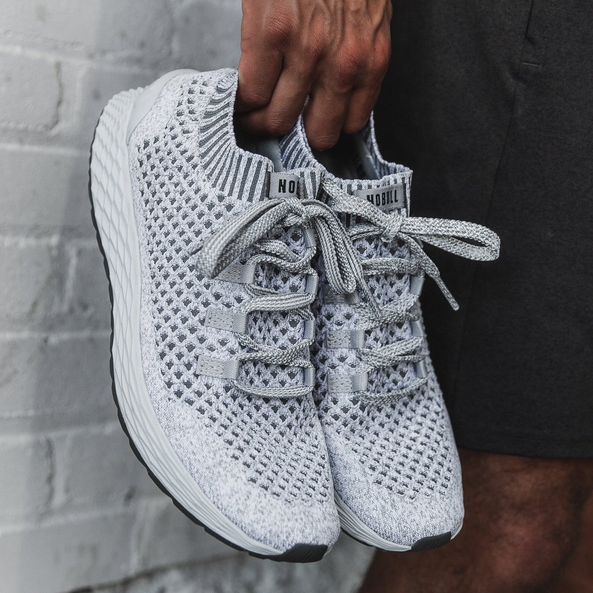 nobull white knit runner