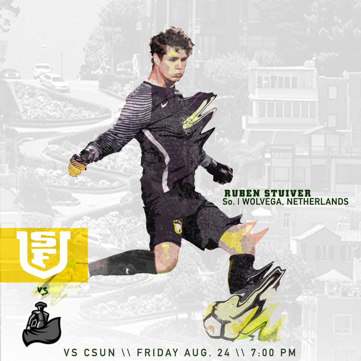USFDonsMSoccer's tweet photo. GAME DAY!  Tonight is the #Dons 2018 home opener!  Be there! 
🆚: @CSUNMensSoccer 
🕓: 7:00 PST
📍: Negoesco Stadium 
📈: https://t.co/HYi9QE6CHj
🎥: https://t.co/5pdFEycEYF

#changemakers #USFDons https://t.co/hdc9DI5rnJ