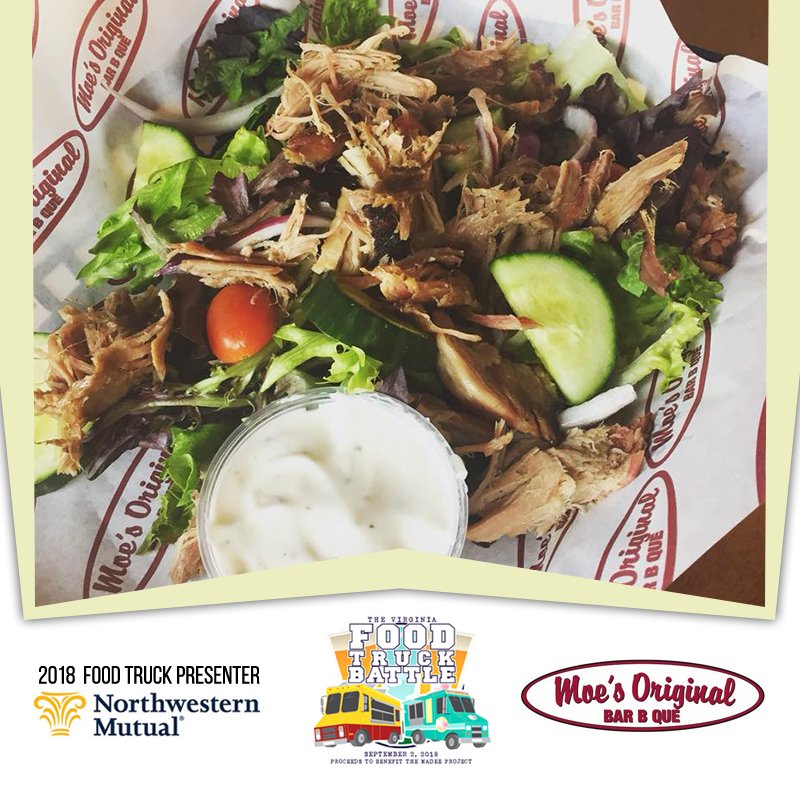 Stop by and see Moe's Original Bar-B-Que at the #VAFoodTruckBattle!