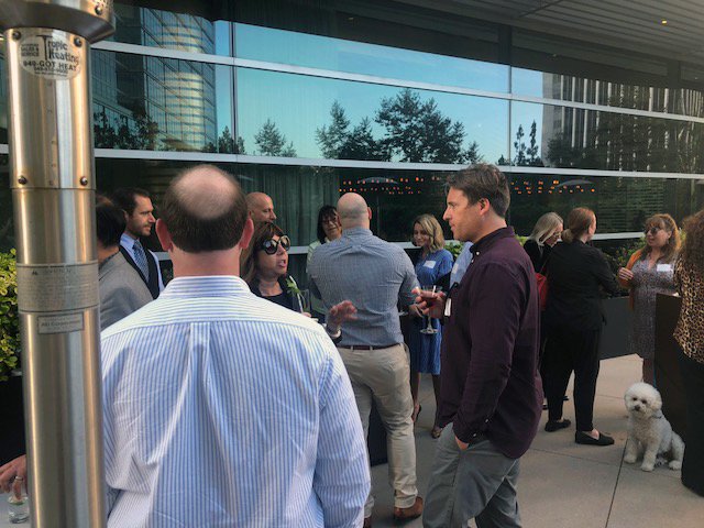 CogencyGlobal's tweet photo. Thanks to all our two- and four-legged friends who braved rush hour to join us for drinks and conversation at @CraftLA last night!
#Networking #LosAngeles #CraftLA #ThirstyThursday #HappyFriday 🐶👍 https://t.co/nJff075Nbk