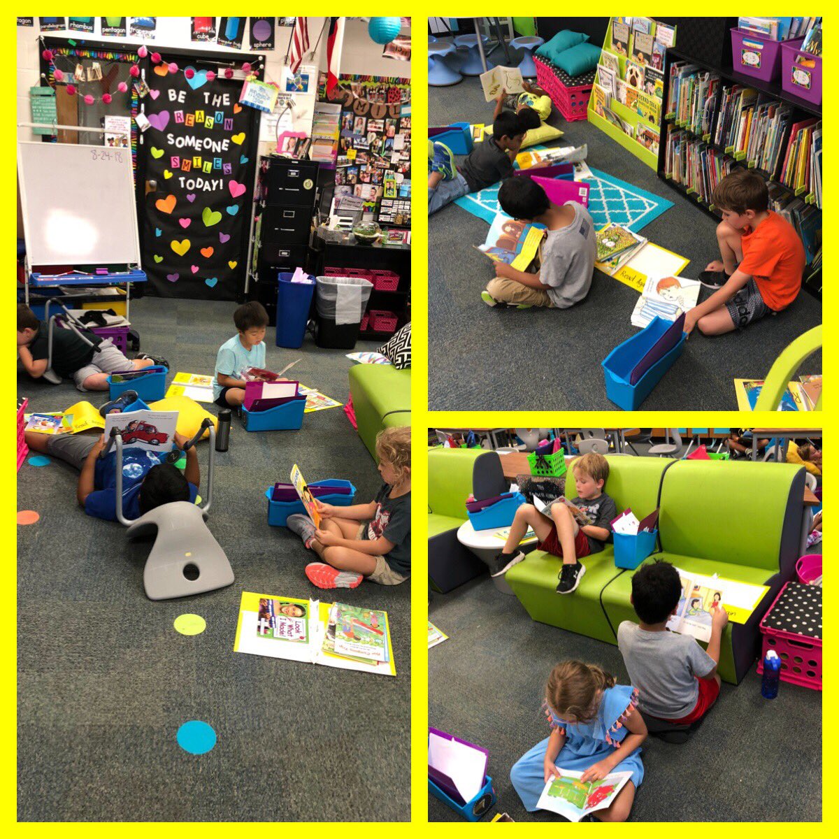 NMcDaniel3rd's tweet photo. 1B cools off from Recess by finding a comfy spot to read!! #mcd1B #austinlearns #austinreads https://t.co/pkFOOPbRGU