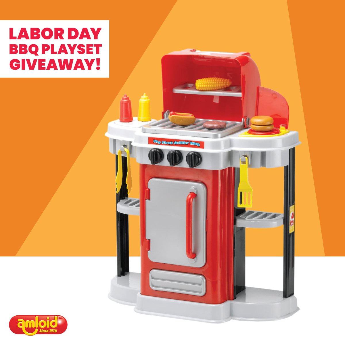 amloid1916's tweet photo. #LaborDay is almost here! Your kids can #win some make-believe grilling fun with the My First Grillin' #BBQ set! Check it out at @Target: https://t.co/Fuz5QSPwhN Tweet with your kid's favorite food from the grill for a chance to #win! https://t.co/viaeDS3RpF