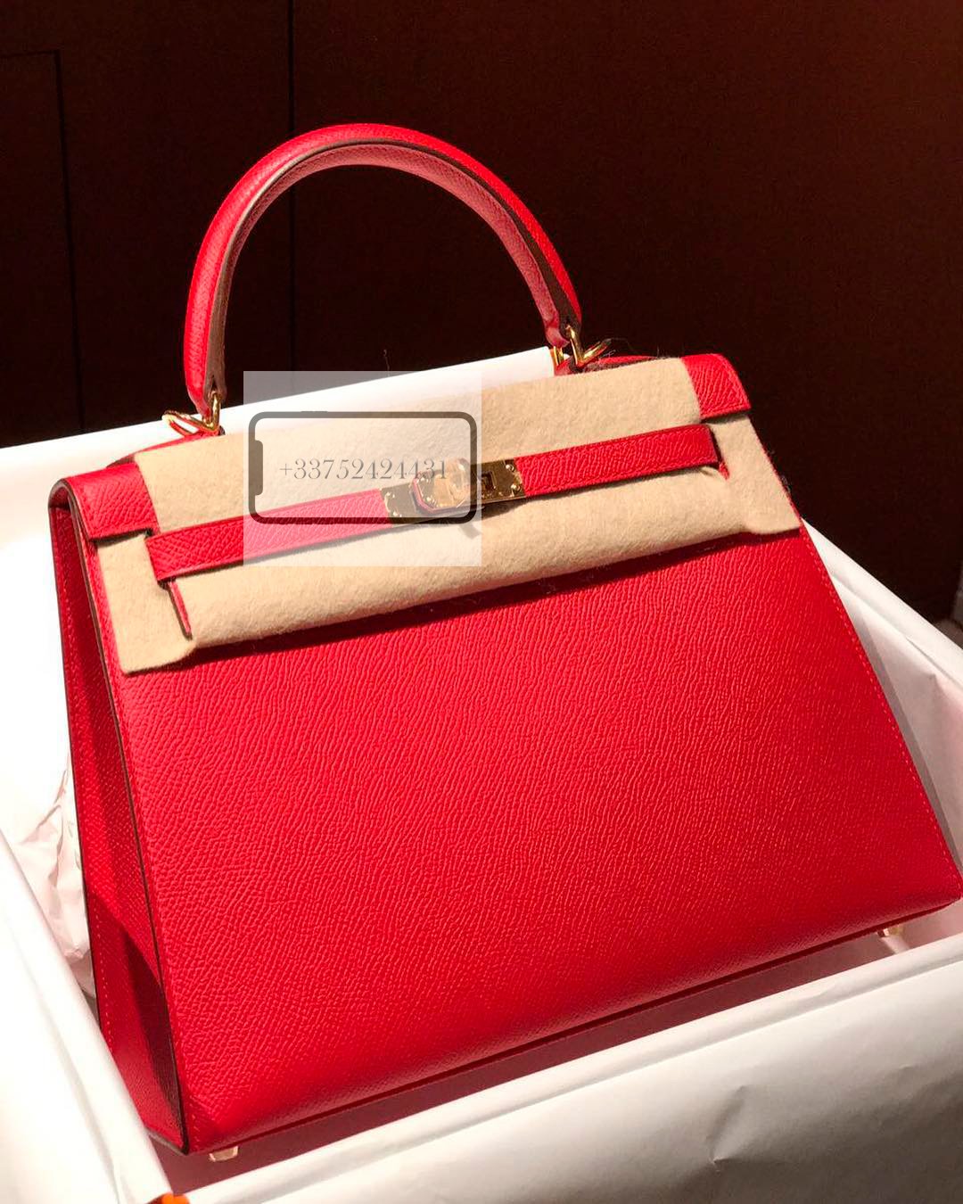 epsom hermes kelly 25 red