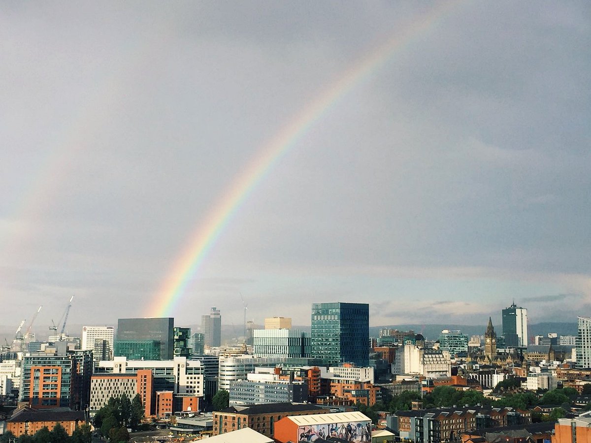 Happy #Pride Manchester! The rainbow has come just in time 🌈