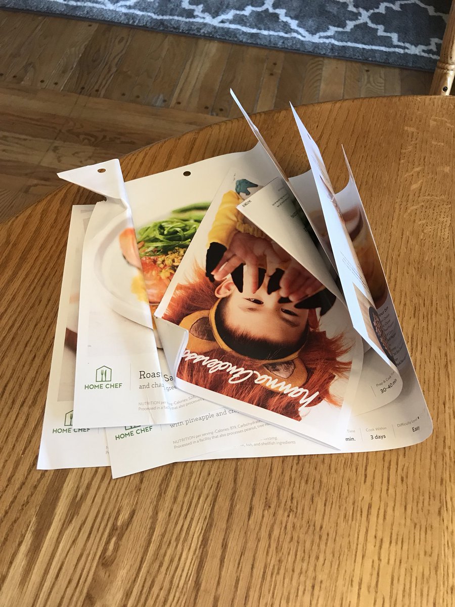 bobbihowe's tweet photo. Dear @realhomechef, First box I’ve received in months and this how the instructions come? All crumpled? Really? Thanks. 🙄 https://t.co/IOiyOfwZZO