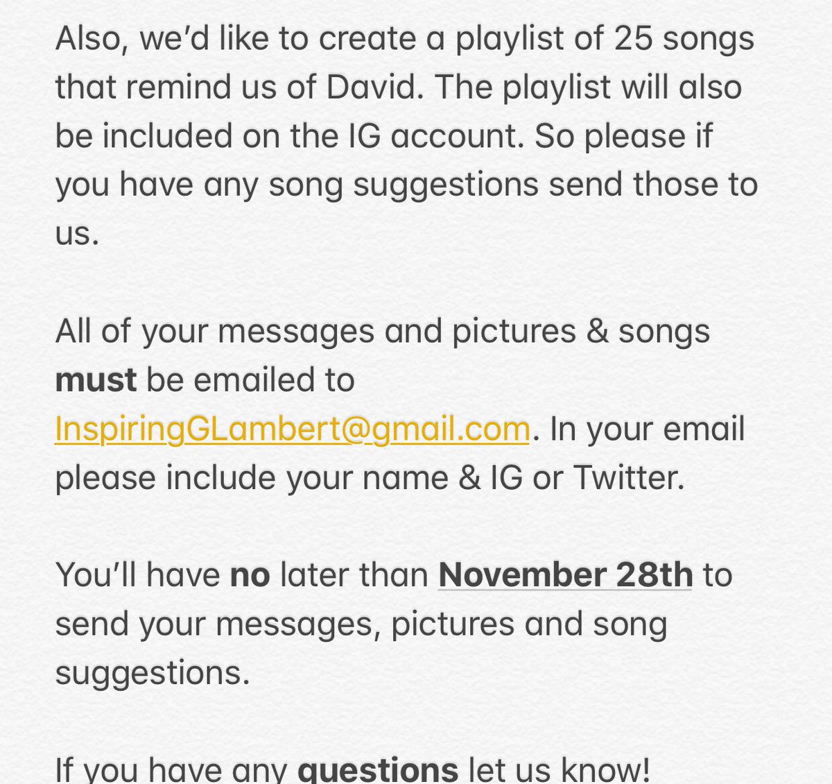 TeamBrallie_'s tweet photo. The info on David Lambert’s Birthday project! If you have any questions let us know. Please RT to spread the word. #TheFosters #DavidLambert https://t.co/ZYG92PM3Xo