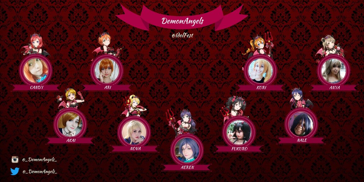¡Yay! Las DemonAngels saldremos a bailar en el IdolFestival en el puesto 11 💃💫 Ya sabéis, venid a animar el ambiente y disfrutar con nuestra actuación, pequeños demonios, prometemos traer sorpresas para dejaros con la boca abierta😈💖
<a href="/JW_Cosplay/">JapanWeekendCOS</a>
