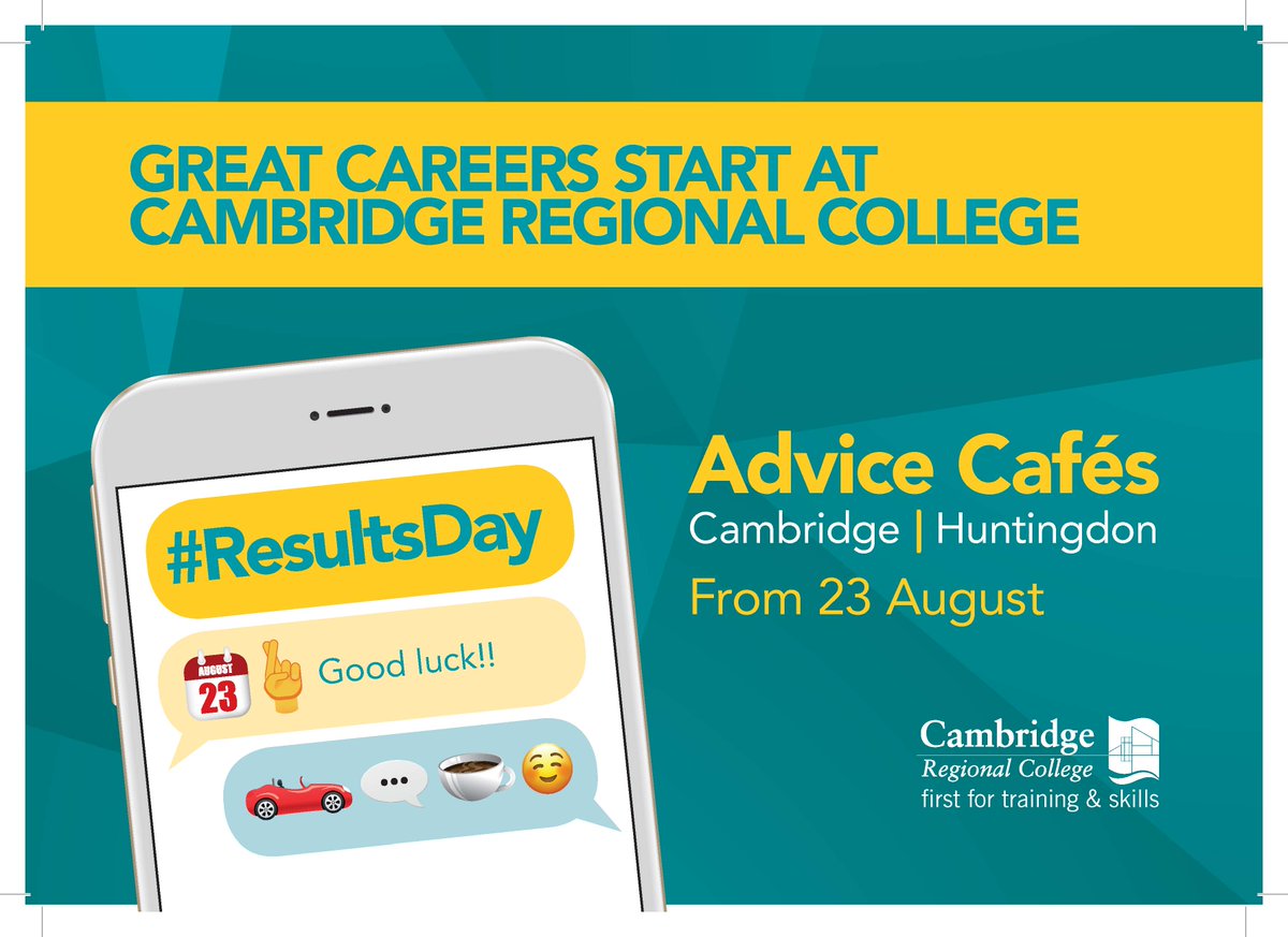 CRC_College's tweet image. Missed our Advice Cafe today? Dont worry, we're open again Tuesday at 9.30am - 4pm. Don't miss out on the opportunity to talk to our expert advisers. Join us on Tuesday! See you soon :) #GCSEs2018 #Enrolment