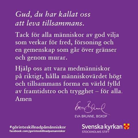 Så här ber jag ofta. Så här ber jag också i dessa dagar. #svenskakyrkan #vimåsteprata