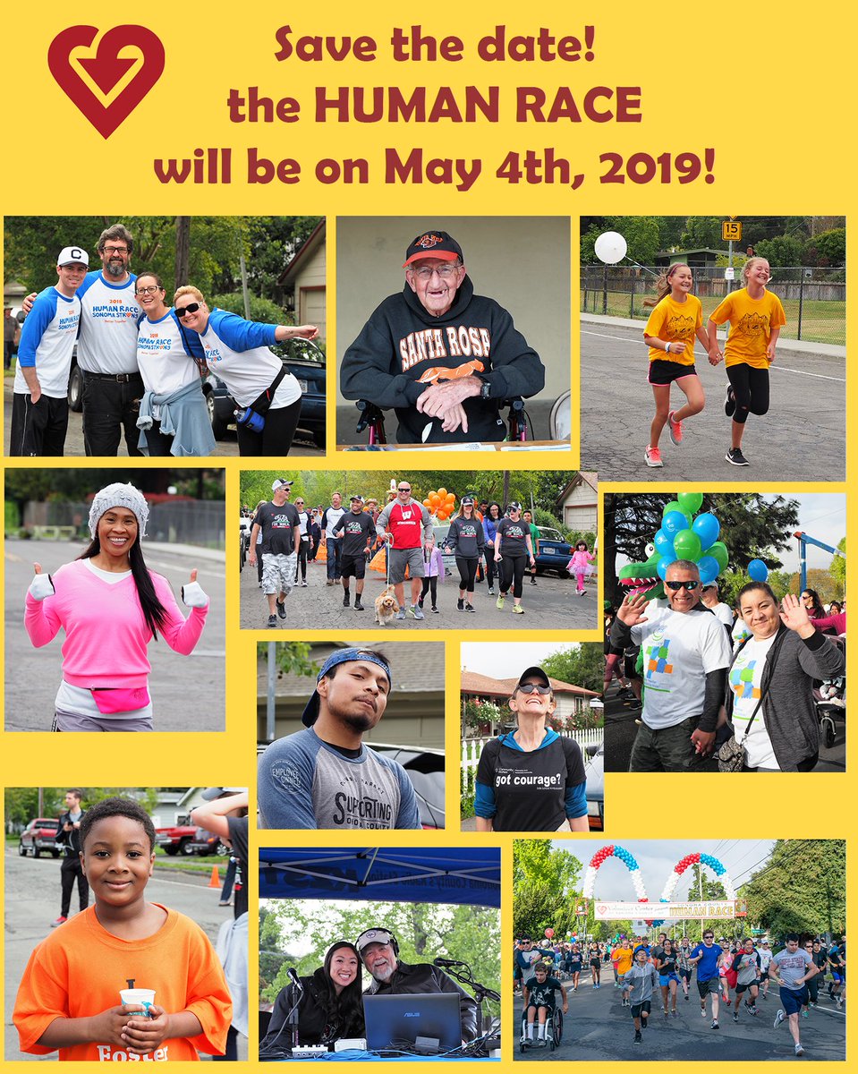 SonomaHumanRace's tweet image. The Human Race will be on May 4th, 2019.  See you there! #vcsc # #SonomaVolunteerNow  #humanracenow