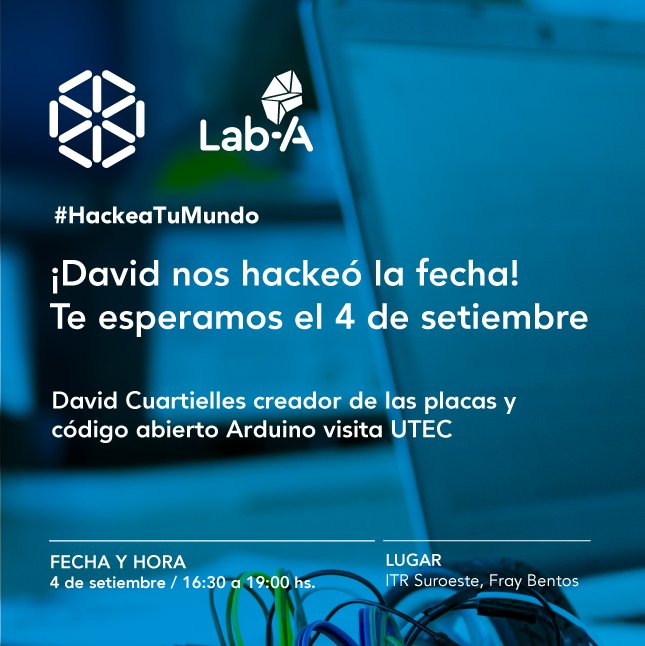 UTECuy's tweet photo. #HackeaTuMundo con @arduino 🙌😎
#LabA https://t.co/0eIpxhh8dd