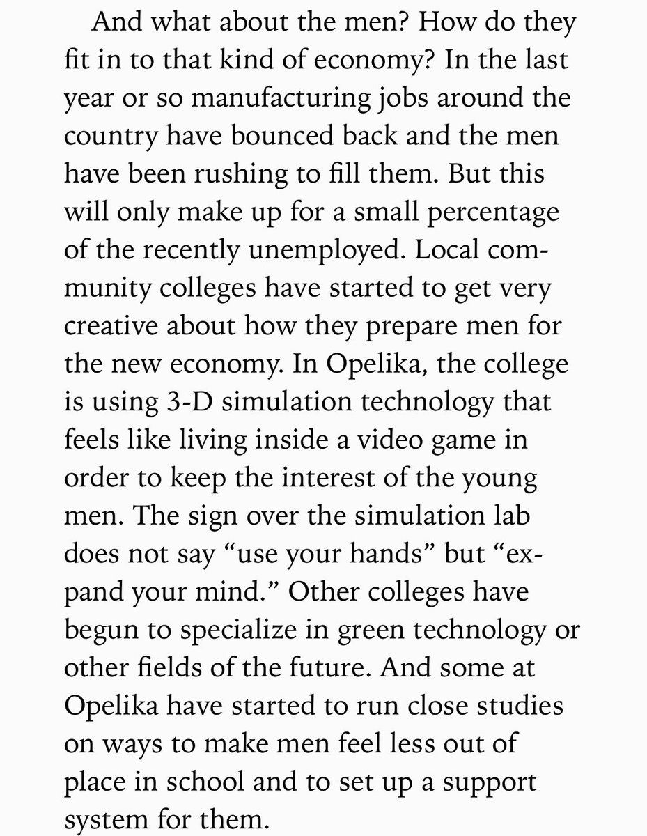 one thing that is sticking out to me is the willingness to create specialized solutions for boys/men to address their weaknesses. can’t help but wonder where society would be by now if women had been afforded that for their strengths.