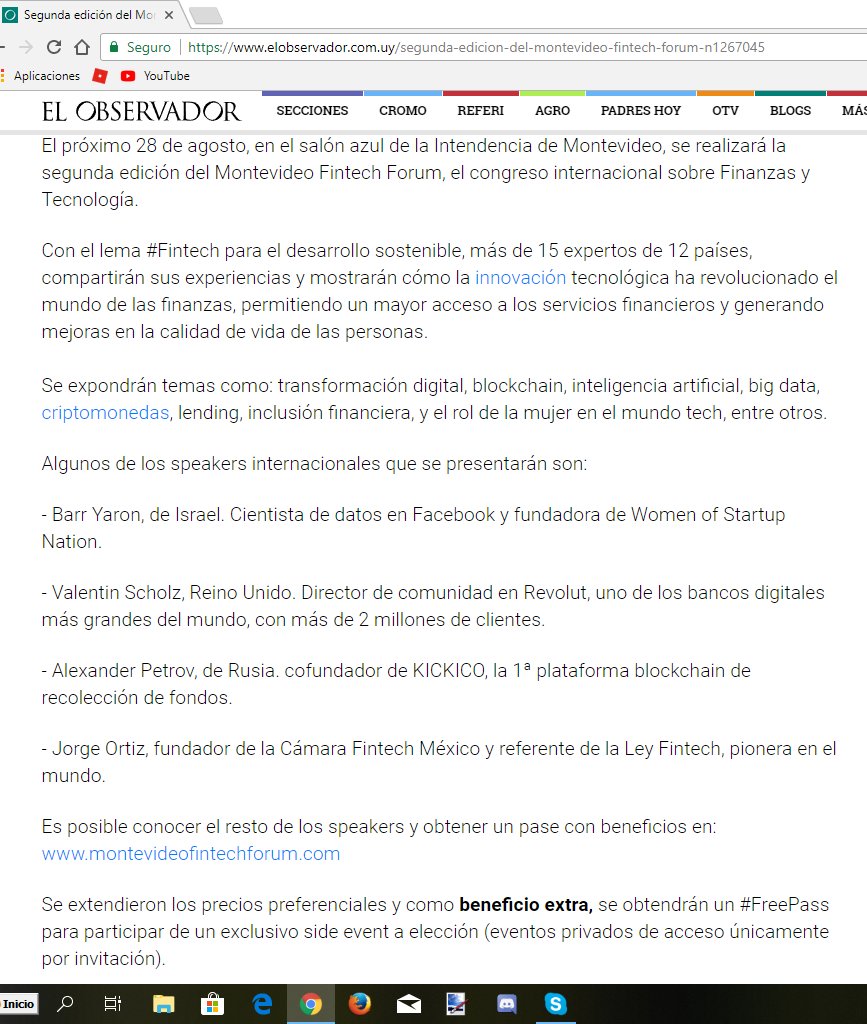 Impacta_IS's tweet photo. Muchas gracias @ObservadorUY por la cobertura y el apoyo al #MVDFintechForum Los esperamos en todas las actividades 28/8 @montevideoIM + side events #WomenInFintech #IA #IF #Crypto Montevideo será la capital #Fintech #innovación
@gmalvasio @Manefior 
Imperdible! https://t.co/cpAdvrYfxy