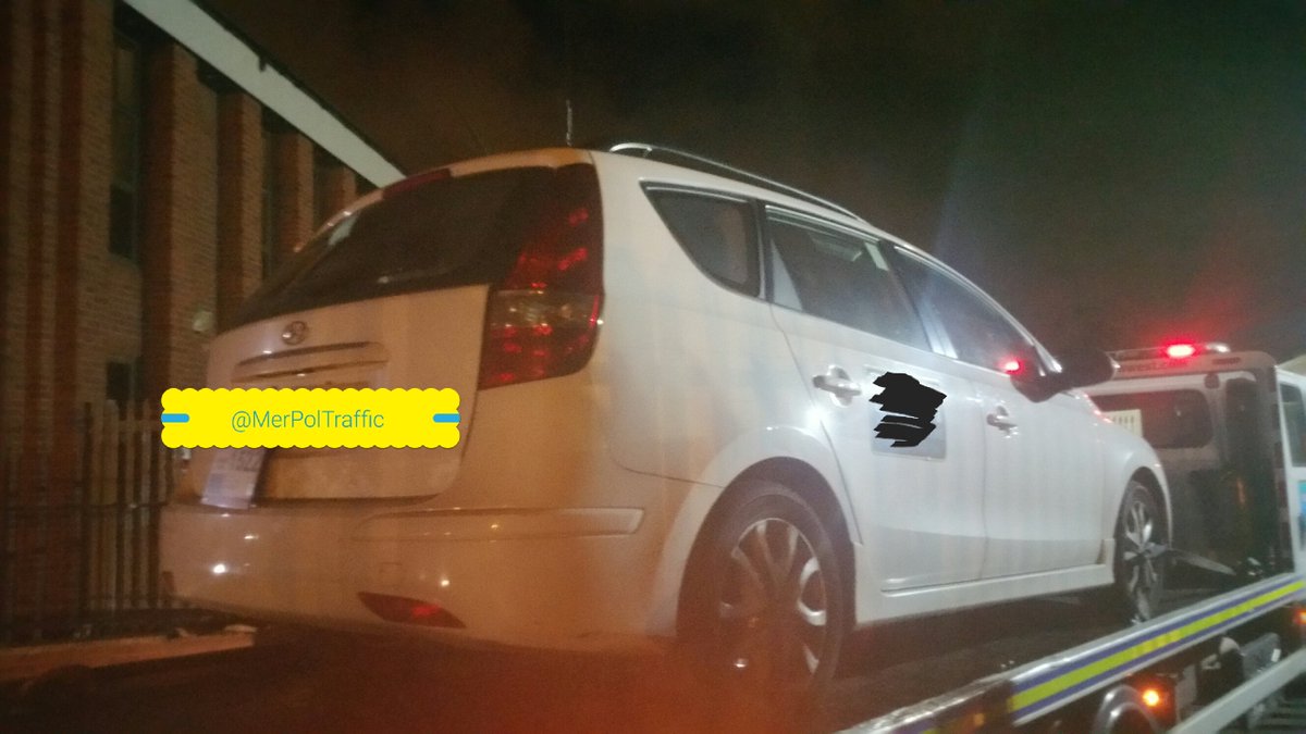 MerPolTraffic's tweet image. Private hire vehicle seized after driver found to be unlicensed and using a family members badge. Reported for offences