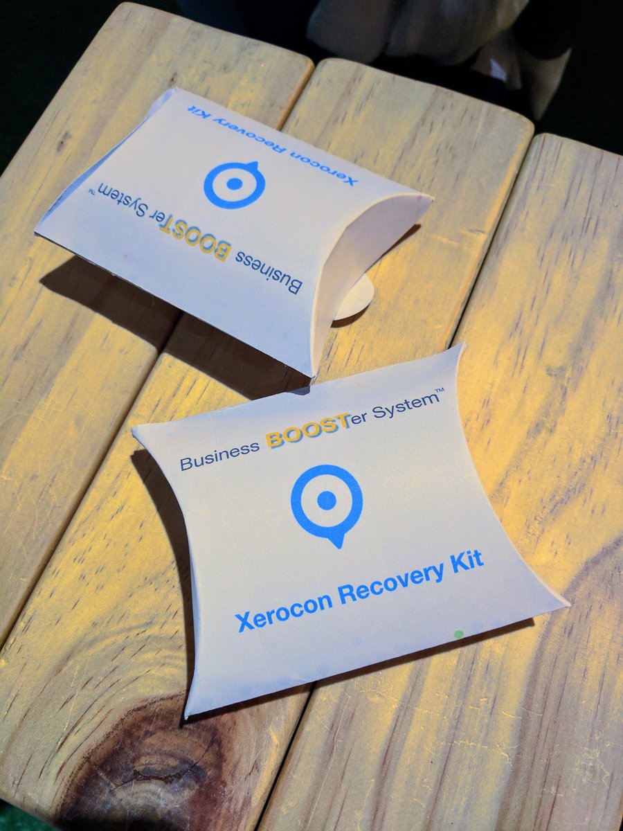 I wonder if these 'recovery kits' will be in demand at this years Xerocon in Brisbane? #xerocon #businessbooster