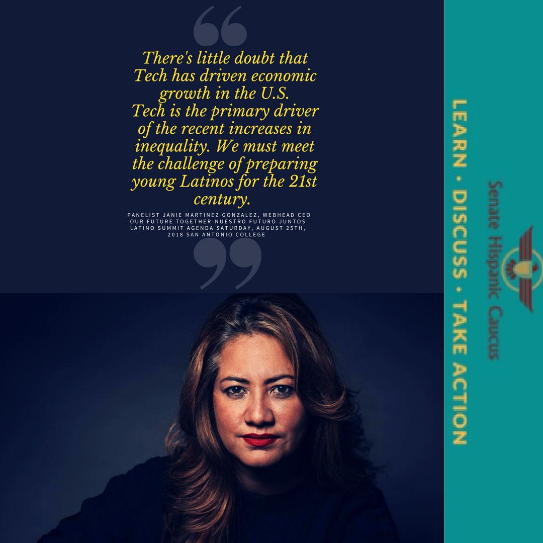 webheadsa's tweet photo. Join #WebheadCEO Sat., August 25, 2018 at 1:00 pm LIVE from the @HispanicCaucus Latino Summit “Technology Warriors, Changing the Future” with panel guests @JordanaBarton #FED @renerlara #AFLCIO @andrew_medrano #AT&T
@Menendez4Texas@TXSenHispanics https://t.co/1DDReoyPUm https://t.co/DfD43D7B7b