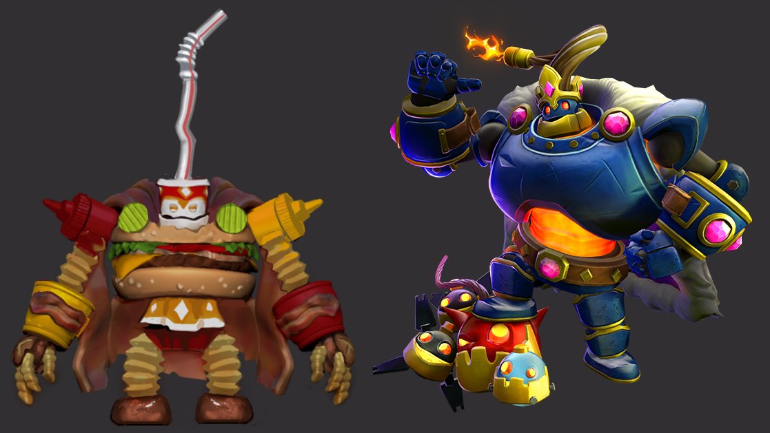 PaladinsGame's tweet photo. @BurgerKing Bombs or Burgers? I'm majestic in both! 🍔💣 https://t.co/51l7VxvFSU