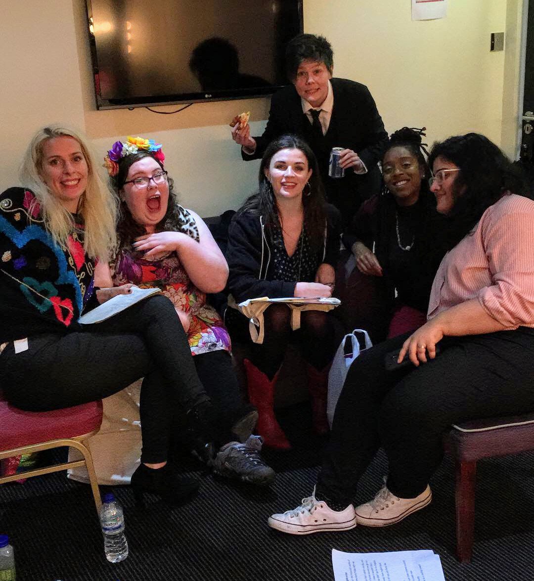 secretpoliceman's tweet photo. Backstage @edinplayhouse for #SecretPolicemanLive! Tons more famous names at tomorrow's show. Tickets here 👉 https://t.co/H2mUSlWJlW https://t.co/yv3yZlNYzz