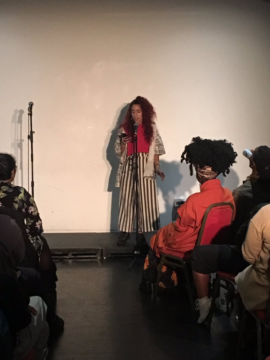 _SKProject's tweet photo. Raheela Suleman is next up! She opened her set with a poem about anime so we already love her. #SKFEST #bornfree https://t.co/s7aNjcpVKZ
