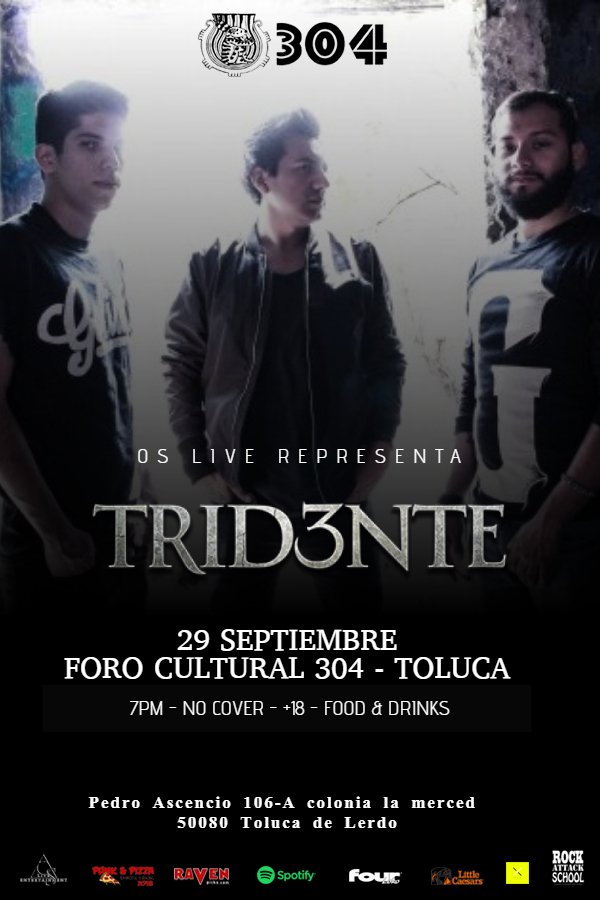 🔥🚨🤘 Siguiente parada... Toluca, nos vemos este 29 de septiembre, a las 7pm en el <a href="/Foro304/">Foro Cultural 304</a> | +18 | NO COVER 🚨🔥🤘

EVENTO : facebook.com/events/4368406…