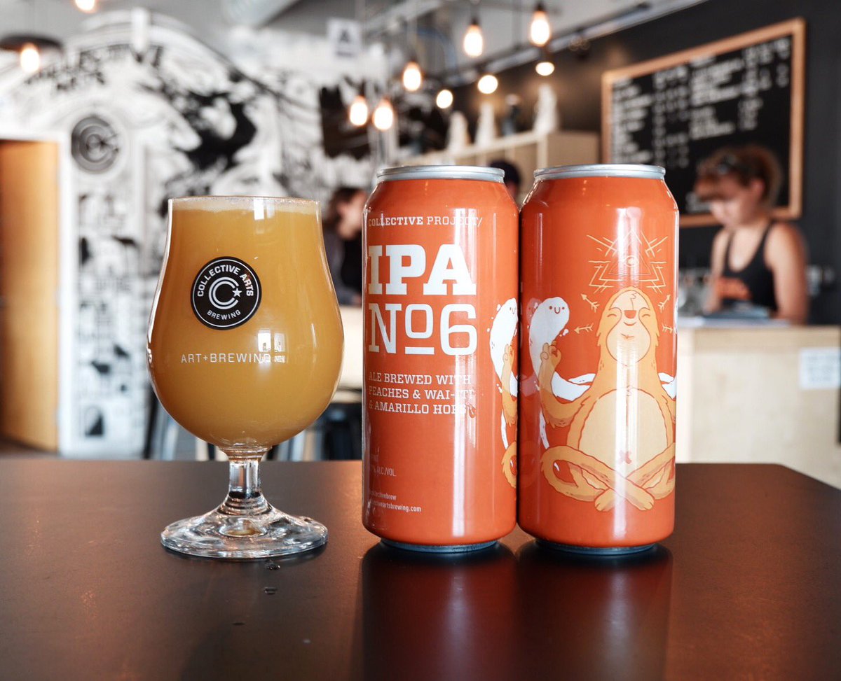 IPA 6 is *finally* ready! This one is packed with fresh peaches and brewed with Amarillo + Wai-iti hops. Releasing at the brewery and online shop tomorrow at 11AM! Rolling into LCBO, AB, BC + USA markets next week! Art by: <a href="/jetpacksandroll/">Blake Stevenson</a> 🍑🍑🍑🍑🍑🍑