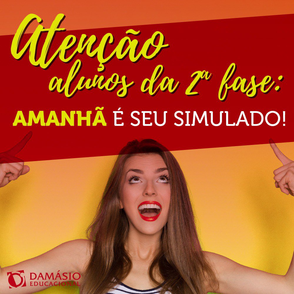 DamasioRio's tweet photo. ATENÇÃO ALUNOS DAMÁSIO da 
2ª fase #OAB!
Amanhã teremos um simulado EXCLUSIVO para VOCÊS que farão a #OAB2aFase #XXVIExame. 

Acessem: https://t.co/R3mh09SmFI e arrebentem nesse simulado!
#BonsEstudos #TamoJunto #OAbeNoDamasio #ComVoceAteaAprovacao #ExameDeOrdem https://t.co/rDLg4PGWdU