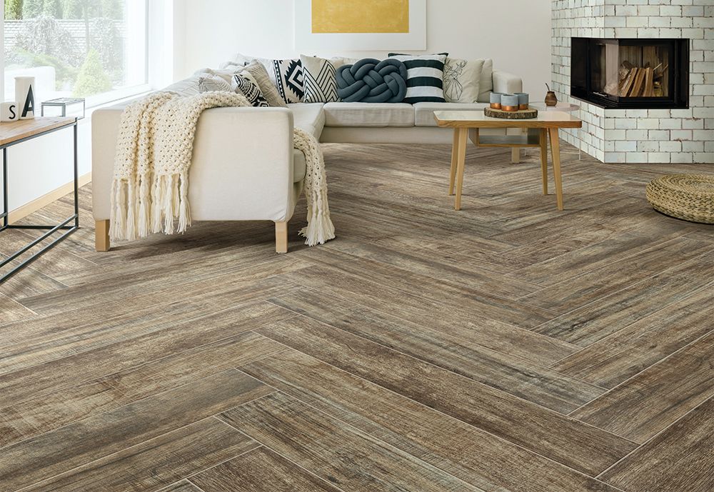surplusflooring's tweet photo. Tile &amp; Stone isn't just for the kitchen and bathroom. Look how perfectly Santa Fe Porcelain plank works in this living room! #ShawFloors https://t.co/ux8xNDkh1e https://t.co/E4USJgTb9F