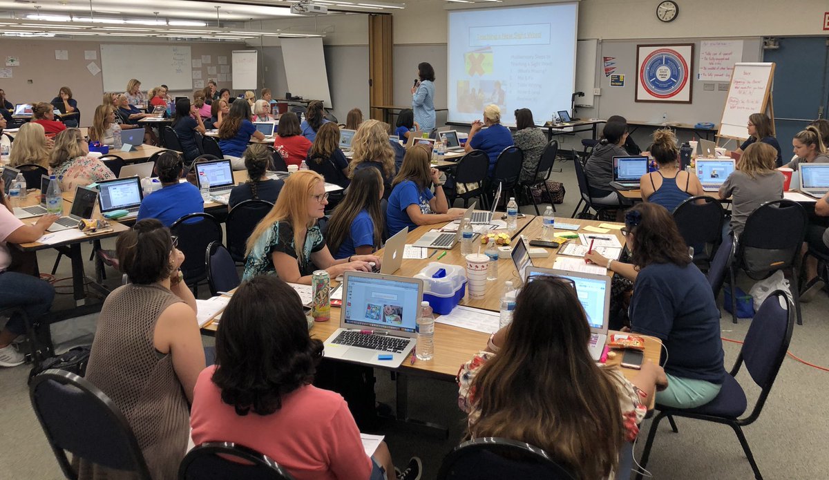 Digital_NLMUSD's tweet photo. TK- 1st grade teachers from across #nlmusd work to eliminate the achievement gap and ensure all students are #Readersby9 ! https://t.co/V4uFODajtA