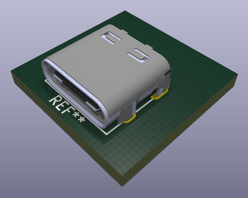 arturo182 🐀 on Twitter: "Made a footprint for the cheap Aliexpress USB Type -C (Not actual 3d model). https://t.co/WZtf8ea8Nj" /