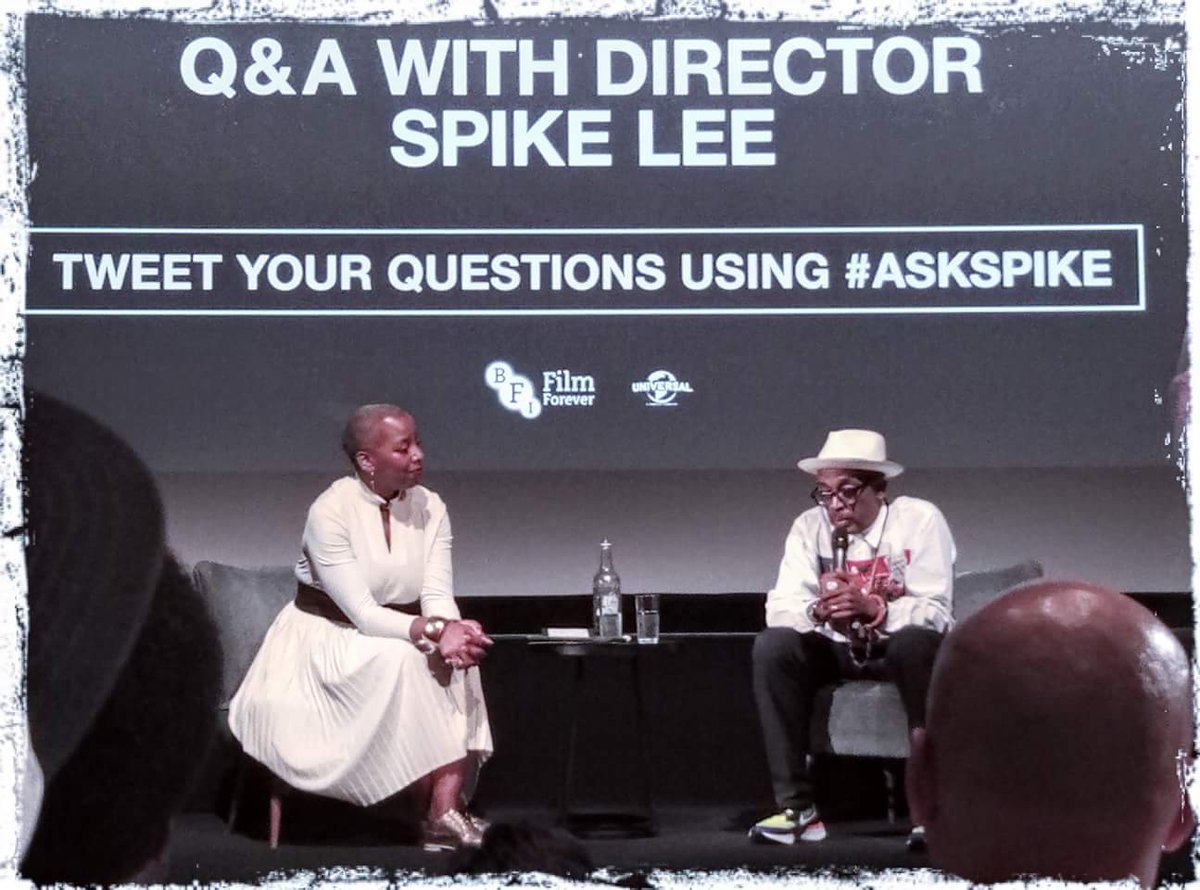 JanaSante's tweet photo. 'Cause Spike Lee's #BlacKkKlansman hits UK cinemas today, flashback to his #AskSpike Q&amp;A at the @BFI premiere this week. What a night! &amp; Happy Birthday @gaylene_g! 

📷#ThinkCinematic | @CultureKinetica https://t.co/dDnxmzSqli