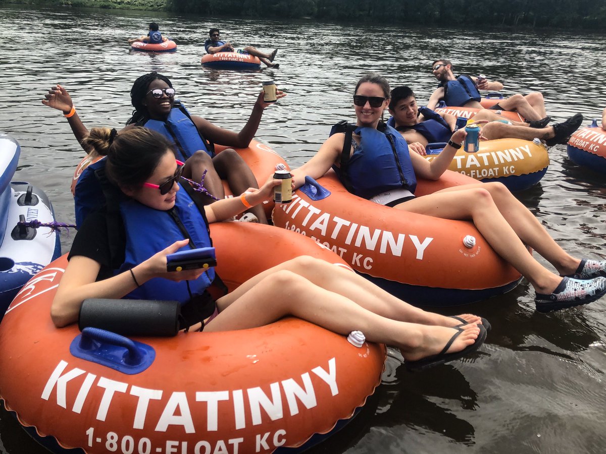 Zocdoc's tweet photo. There's nothing quite like tubing down the Delaware on a hot summers day. We'd call our Technology Department Summer Event a splashing success! #lifeatzocdoc https://t.co/wrXnyHkPSX