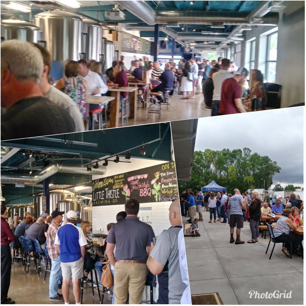 Girlwithbeer's tweet photo. Looks like a successful grand opening! Congrats, @LilThistleBeer! I'm in 💙 with what you've got on tap! https://t.co/1LDZVIEbAt