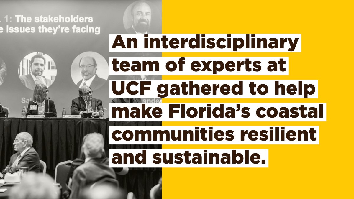 An interdisciplinary team of experts at UCF, including <a href="/DrEcoclaire/">Dr. Claire Knox</a> <a href="/spaucf/">UCF School of Public Administration</a>, associate professor and program director for the master of emergency and crisis management program, gathered to help make Florida’s coastal communities resilient and sustainable. today.ucf.edu/ucf-launches-u…
