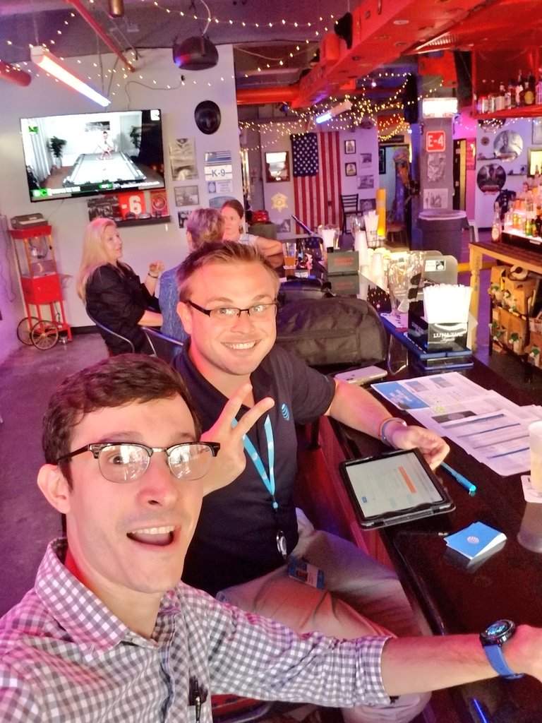 At the first responder bar! Telling them about the first responder appreciation offer. #LifeAtAtt #IHXecutioNERs #TeamDash #IHX