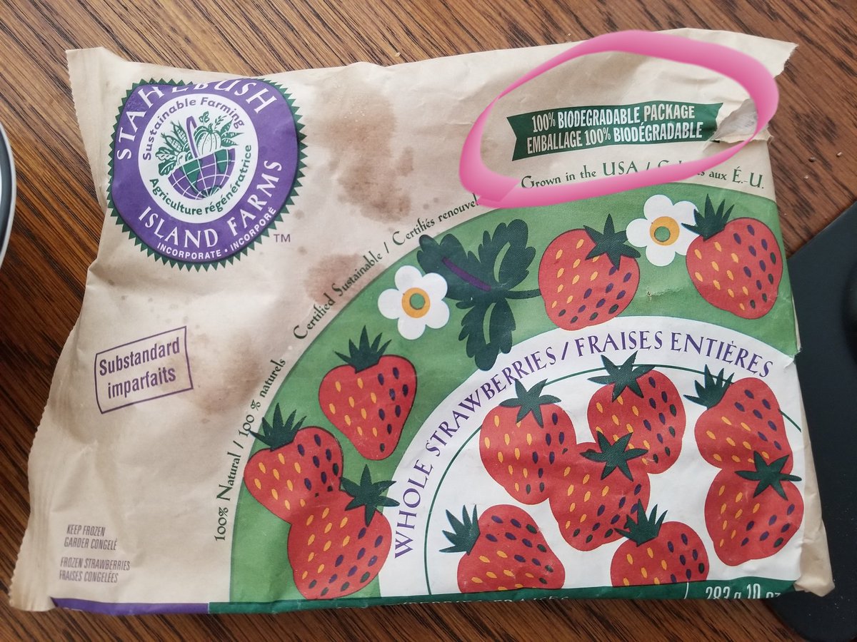 Look at @stahlbushislandfarms @stahlbush_island_farms 4 example, w/ their frozen berries. 
The package is biodegradable! 😲
It is possible!

#vegan #veganfood #vegans
#vegansofig #carbonfootprint #ecologicalfootprint #environment #environmentallyfriendly #smallacts #plasticfree