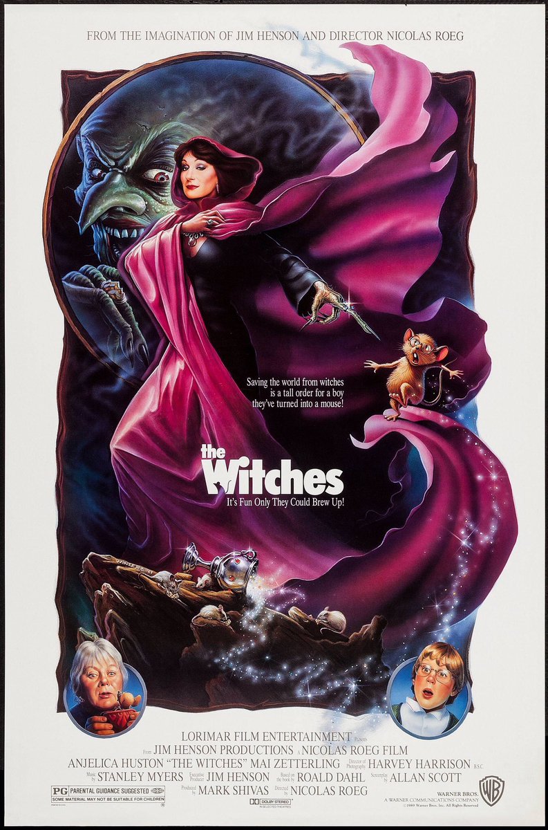 FilmNewsNos's tweet photo. 🎬MOVIE HISTORY: 28 years ago today, August 24, 1990, the movie ‘The Witches’ opened in theaters!

#AnjelicaHuston #JasenFisher #MaiZetterling #RowanAtkinson #JaneHorrocks #CharliePotter #AnneLambton #AngeliqueRockas #AnnabelBrooks #SukieSmith #BrendaBlethyn #JennyRunarce https://t.co/72WBe4gy1M