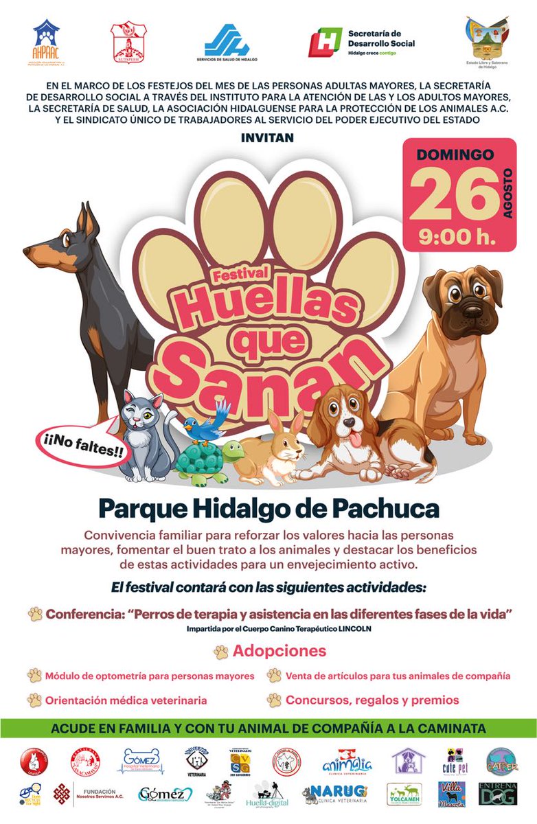 Salud_Hidalgo's tweet image. En el marco del mes del Adulto Mayor, te invitamos al Festival "Huellas que Sanan". Participa este domingo 26 de agosto a partir de las 9:00 AM en el Parque Hidalgo de Pachuca ¡No faltes!

@SSH_Escamilla 
@DanielRolandoJ 
@SEDESOHidalgo 
@IAAMEH 
@gobiernohidalgo