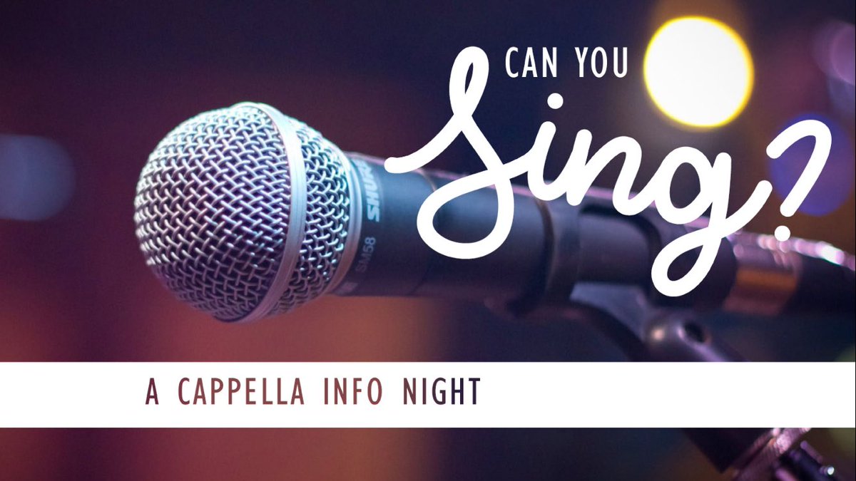 CAN YOU SING? Then why not join an a cappella group??? 🎶
Come to the SUB Down Under on August 30th at 7pm to learn how to audition for a group!😍 
Minor Detail, True Men, &amp; Sweet Nothings will all be there!