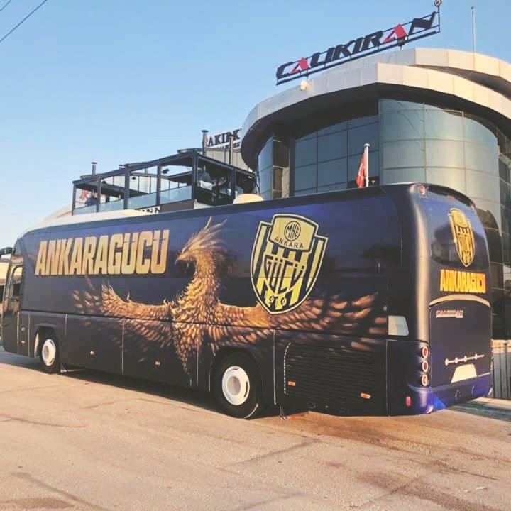 Ankaragücü'nün yeni takım otobüsü.